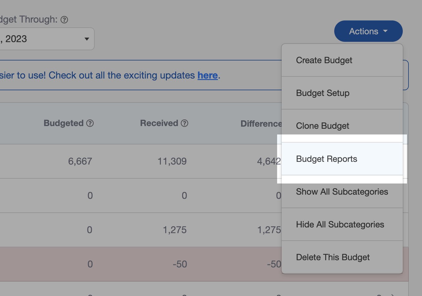 Creating Church Budget Reports in ChurchTrac